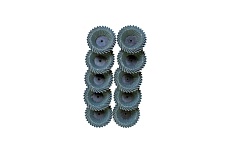 Круг абразивный циркониевый шлифовальный лепестковый (10 шт; 75 мм; Р120) Rockforce RF-FD3120Z