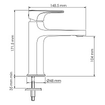 Смеситель для раковины WasserKRAFT Havel 3603, матовое золото