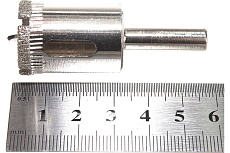 Коронка с центрирующим сверлом по стеклу и керамике (22х55 мм) Vertextools 336-22-55
