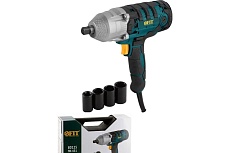 Электрический гайковерт FIT 450 Вт, 3600 об/мин, 5000 уд/мин, 350 Нм, быстрая смена щеток, резиновая накладка 80125