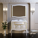 Мебель для ванной Опадирис Лаура 100 белый с бежевой патиной