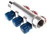 Комплект Valtec _15 VI7 Коллектор с вент. 3 вых.х3/4x1/2 НР, никель VTc.560.N.0503+ Адаптер д/коллектора /конус-плоскость/ 1/2 VTc.701.N.04 VT.VI7.K15.5600503.701