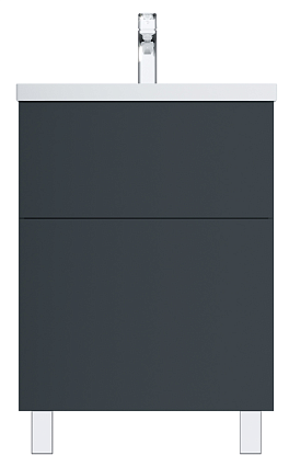 Тумба с раковиной Am.Pm Gem 60 см напольная 2 ящика