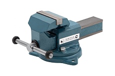 Слесарные тиски Россия 80 мм, поворотные 18662