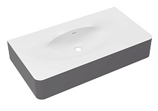 Раковина Vincea Caprise VCB-4CA100MWG 100 см, Corian, белый матовый/серый матовый