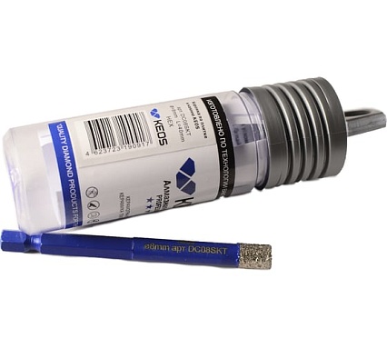 Коронка алмазная с воском по керамограниту PRO 8 мм, 1/4" HEX KEOS DC08SKT