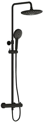 Душевая стойка Vitra AquaHeat Bliss A4720536EXP с термостатом, черный матовый