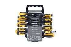 Отвертки 7 шт., гибкий переходник, адаптер и 32 биты FIT CrV, в чемодане 56407