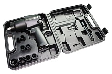 Пневматический ударный гайковерт Kraftwell 1/2 с комплектом ударных головок, 780 Нм KRW750IW-T