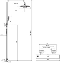 Душевая стойка Ravak 10° Free TD 091.20/150 X070160 термостат