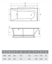 Акриловая ванна Vayer Boomerang 180x80 R