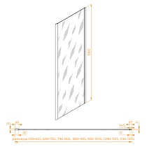 Боковая стенка RGW Z-050-2Gr 80x195 серый 352205208-110