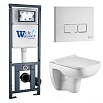 Комплект Weltwasser 10000010730 унитаз Kehlbach 004 GL-WT + инсталляция Marberg 410 + кнопка Mar 410 SE GL-WT
