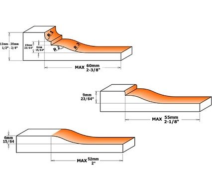 Нож (2 шт; 60х11.9х1.5 мм) для фрез 694.013 CMT 695.013.A2