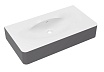 Раковина Vincea Caprise VCB-4CA100MWG 100 см, Corian, белый матовый/серый матовый
