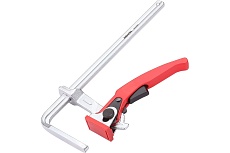 Цельнометаллическая рычажная струбцина для направляющих шин REKON RFG3-200-60 с храповиком 058403