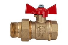 Латунный шаровой кран для воды Valfex OPTIMA 3/4" ВР/НР бабочка VF.227.L0B1.034.Bir