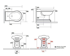 Напольное биде Kerasan Retro 1022