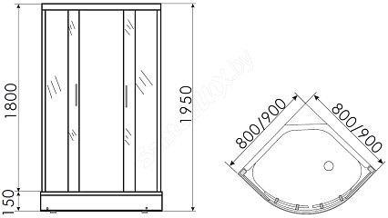 Душевой уголок Erlit Comfort ER0508-C3