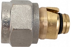 Обжимной коллекторный соединитель Valtec для м./п. трубы 16 /2,0 VTc.710.N.1604
