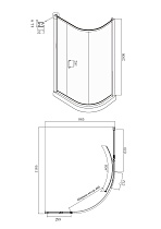 Душевой уголок Ambassador Kingston 120x90 14011118 прозрачный, хром