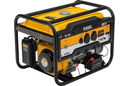 Бензиновый генератор Denzel PS-33E, 3,3 кВт, 230В, 15 л, электростартер 94537
