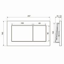 Кнопка смыва Point Ника PN44081C хром