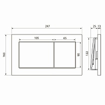 Кнопка смыва Point Ника PN44081C хром