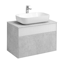 Мебель для ванной Акватон Марбл 80 см слэйт, белый матовый