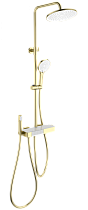 Душевая стойка Wonzon&Woghand Muse Forte WW-B3580-BG термостат, брашированное золото