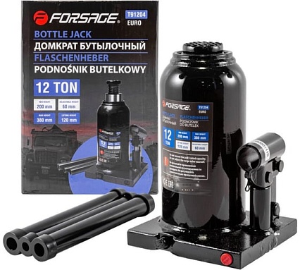 Домкрат Forsage бутылочный 12т. с клапаном F-T91204(9609)
