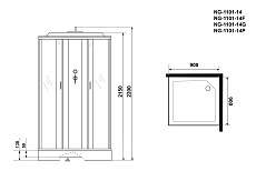 Душевая кабина Niagara Classic NG 1101 90x90 стекло матовое