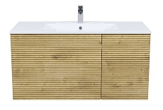 Тумба с раковиной Iddis Bild 100 см дуб светлый BIL10V0i95K