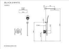 Душевой набор Black&White Gravity GH-9301-C термостат, хром