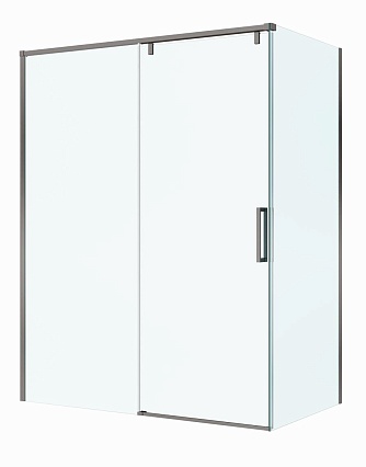 Душевой уголок BelBagno SOFT_CLOSE-1-AH-1-150/90-C-GM 150x90 прозрачный, оружейная сталь Душевой уголок BelBagno SOFT_CLOSE-1-AH-1-150/90-C-GM 150x90 прозрачный, оружейная сталь