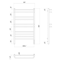 Полотенцесушитель электрический Lemark Linara LM04910Z П10 50x90