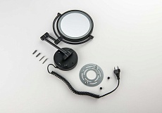 Зеркало косметическое Aquatek AQ4915MB с подсветкой, черный матовый