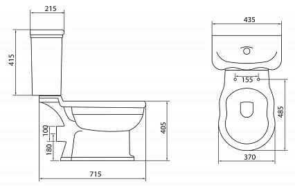 Бачок для унитаза BelBagno Boheme BB115T