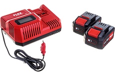 Комплект из устройства для зарядки 10.8/18.0 В и двух аккумуляторных блоков Flex 491349