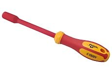 Диэлектрическая отвёртка DUEL 1000V отвертка-ключ торцевая 7x125мм, длина 235 мм DE07-070-125