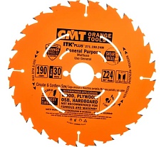 Диск пильный по дереву (190х30/20/16х1,7/1,1 мм; Z24) CMT 271.190.24M