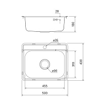 Кухонная мойка Iddis Basic BAS53P0i77 53 см сталь