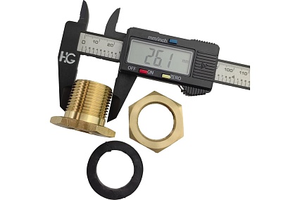 Штуцер для врезки в бочку 1/2" ВР х 3/4" НР HG 1896219