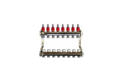 Коллекторный блок для теплого пола 1x3/4EU отв.-8, Gekon GK 74108