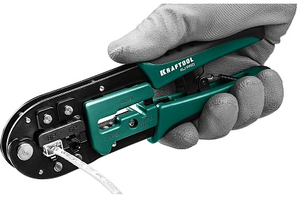 Универсальный кримпер Kraftool RJ-Pro RJ45, RJ11/RJ12 22698