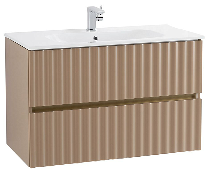 Мебель для ванной Art&Max Elegant 100 см, LED подсветка, капучино