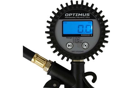 Пистолет для подкачки шин с цифровым дисплеем Optimus 0-12 бар OPT-PI1040
