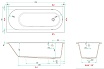 Ванна из искусственного камня Allen Brau Evo Oberon 170x75 белый матовый 2.3EV02.20