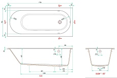 Ванна из искусственного камня Allen Brau Evo Oberon 170x75 белый матовый 2.3EV02.20