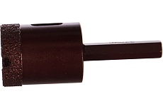Коронка алмазная вакуумная по камню D32-10W-35L-Ш8 (32х35 мм; хвостовик HEX8 мм) Messer 06-36-032